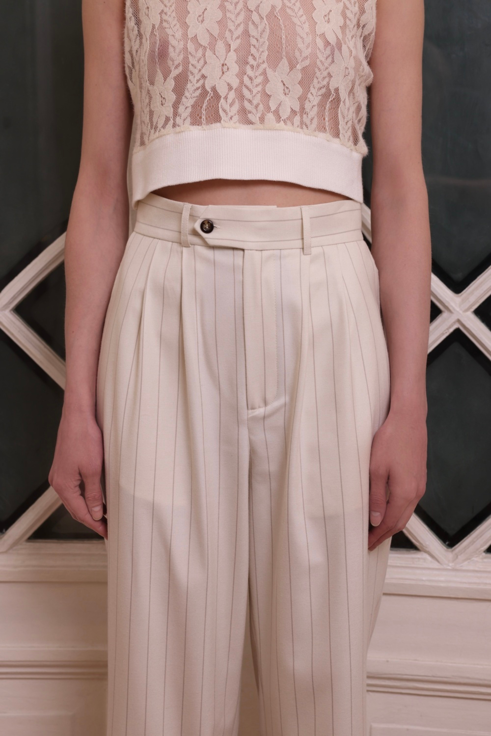 Брюки, молочный