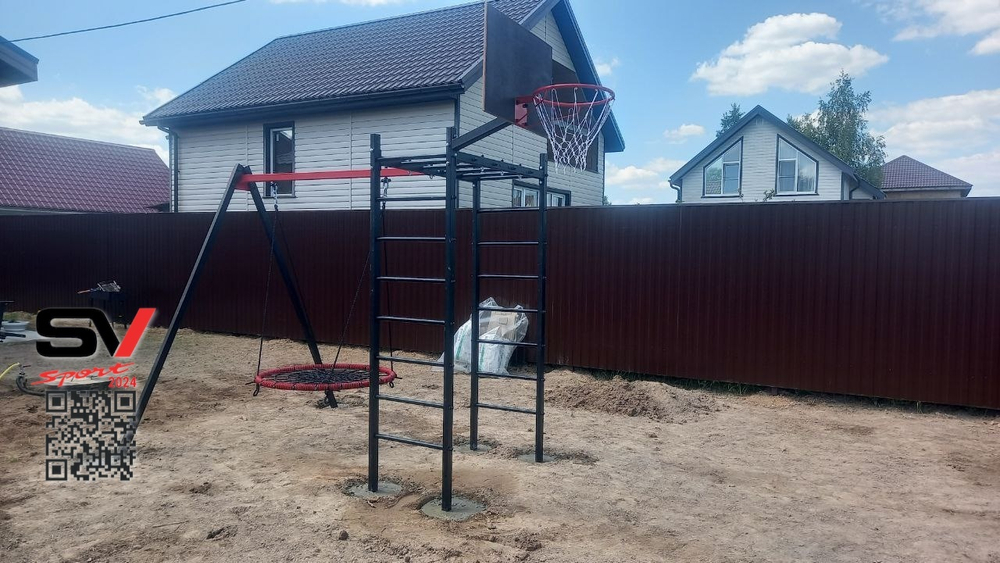 Монтаж уличного спортивно-игрового комплекса Sv Sport