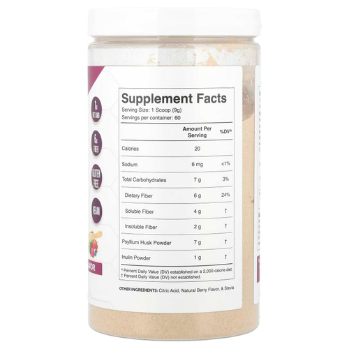 Divine Health, Цельнопищевой магний Кольбер, доктор медицины Fiber Zone, натуральные ягоды, 540 г (19 унций)