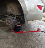 Домкрат подкатной пневматический 3т(6-12bar, h min 150мм, h max 400мм), 3 подушки