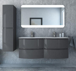 Мебель для ванной с двумя чашами Cezares VAGUE 138 Antacite
