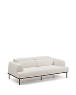 3-местный диван Aurum цвета экрю с откидывающимся подголовником