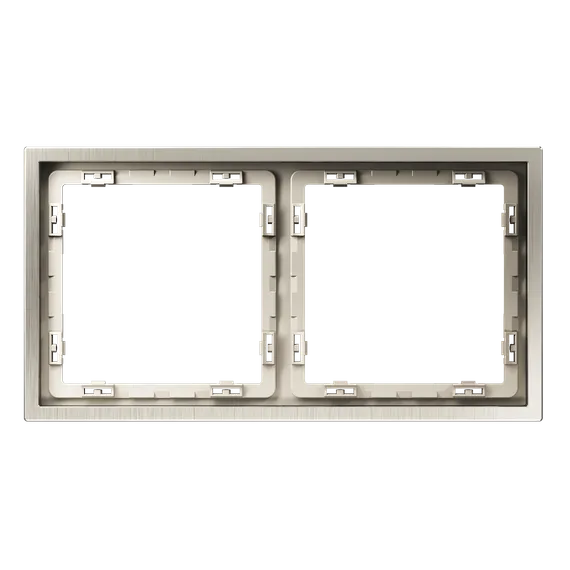 Рамка металлическая на 2 поста, S70 Metal (никель)