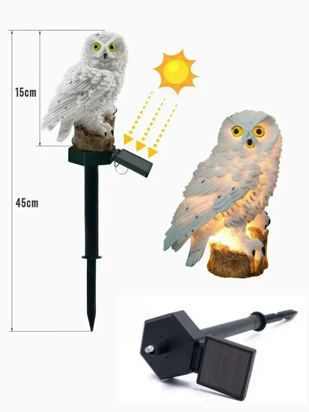 Светильник уличный на солнечной батарее "Сова" Live home