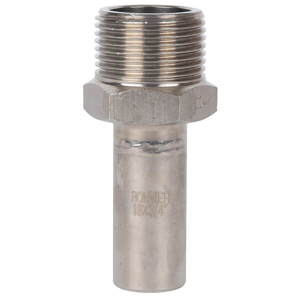 ROMMER Вставка с НР 18x3/4" из нержавеющей стали прессовой