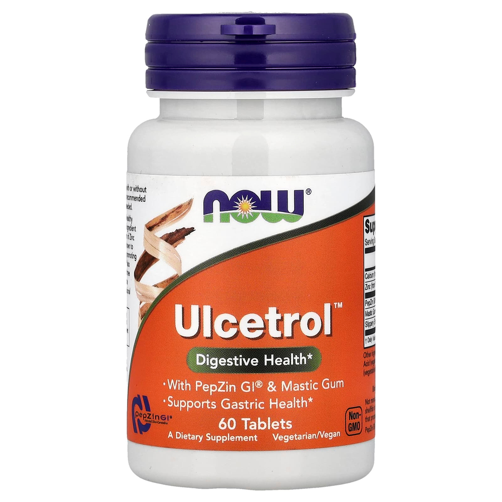 NOW Foods, Ulcetrol™, добавка для здорового пищеварения, 60 таблеток