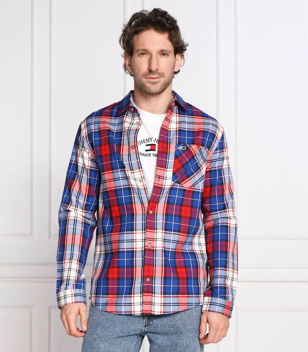 рубашка check flannel Tommy Jeans - разноцветная(DM0DM15114)
