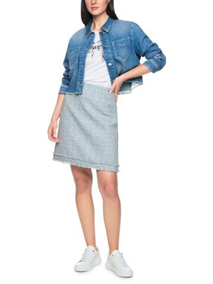 Marc Cain Юбка твидовая с бахромой по низу