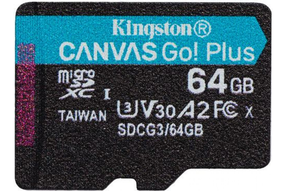 Карта памяти Kingston microSDXC Canvas Go Plus Class 10 UHS-I U3 (170/70MB/s) 64GB