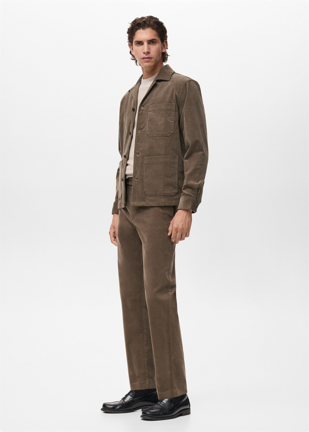 Вельветовые брюки regular fit из хлопка