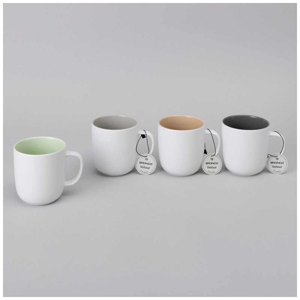 КРУЖКА BRONCO "VELOUR" 400 МЛ ТЕМНО-СЕРАЯ (МАЛ=4ШТ/КОР=24ШТ.)