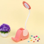 Настольная лампа «Sweet - Слоненок» 13*7*12.5 см LED с подстаканником, USB 0.6-3W, Розовый