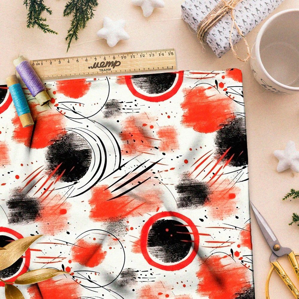 Ткань премиум бифлекс космический ветер