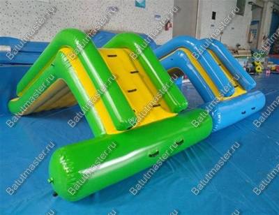 Надувная прямая водная горка «Малышка», синий, 3*1*2 м