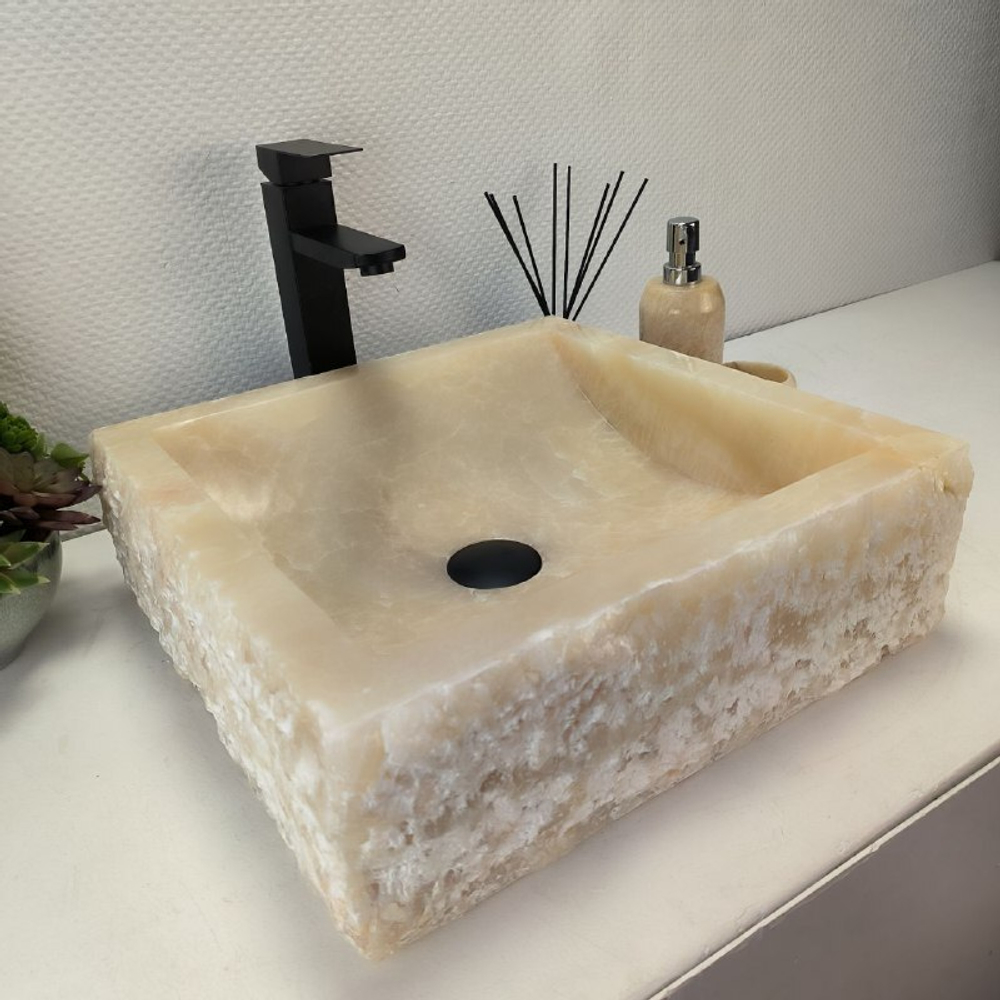Раковина из оникса Square Yellow SO-62844 40*40*13 27