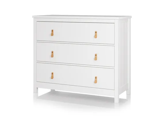 Комод Wood 3 ящика (белый)