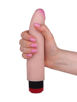 Реалистичный вибратор со встроенным пультом - 21,7 см. (Цвет: телесный)