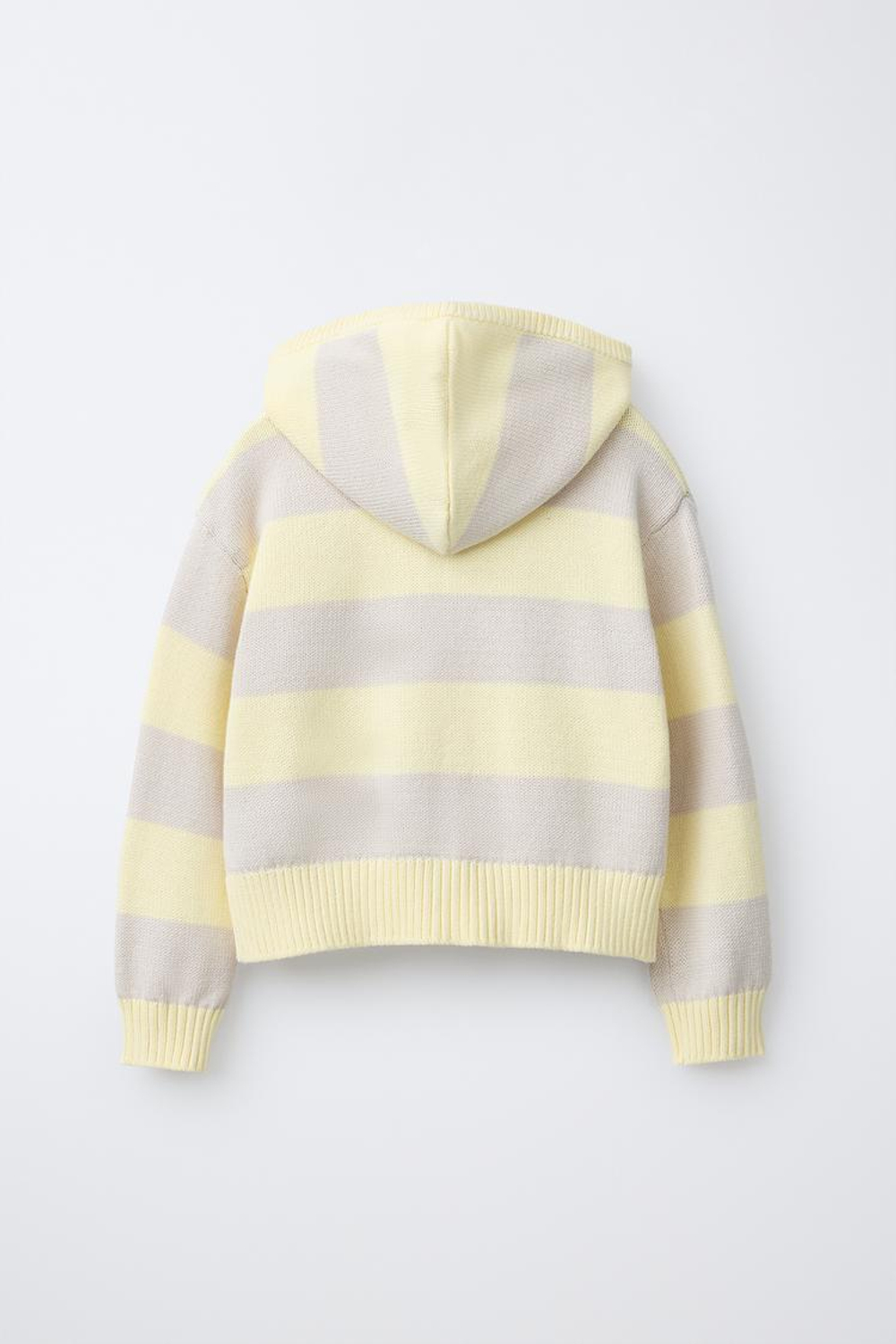 ZARA ТОЛСТОВКА СКАПЮШОНОМ, СВЕТЛО-ЖЕЛТЫЙ