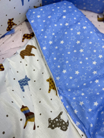 Комплект в кроватку 6-ти предметный "Подушечки" (голубой цвет)