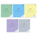 Тетрадь 24л., клетка, Alingar, скрепка, блок офсет, 100% белизна, мелованный картон (стандарт), "Mix Bright", 5 дизайнов в пленке т/у