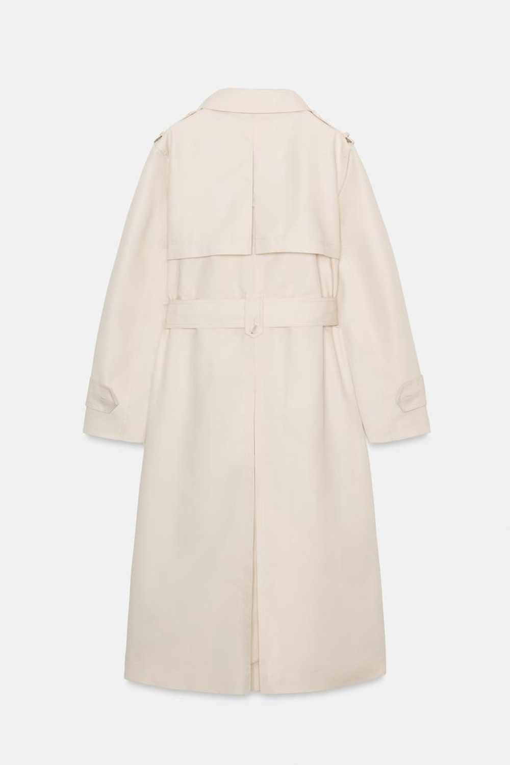 ZARA ДЛИННЫЙ С ПОЯСОМ — ZW COLLECTION, СВЕТЛО-БЕЖЕВЫЙ