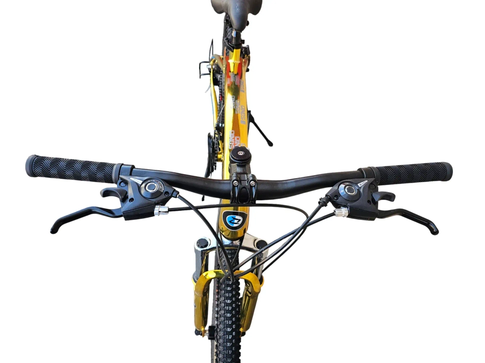 Велосипед Dinos 26" 21скор (стальная рама, диск. тормоз, Литые диски 6 лучей) Золотой (DIN-40-3)