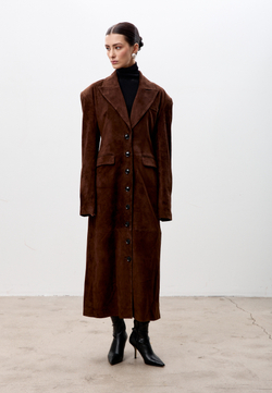 Тренч из натуральной замши