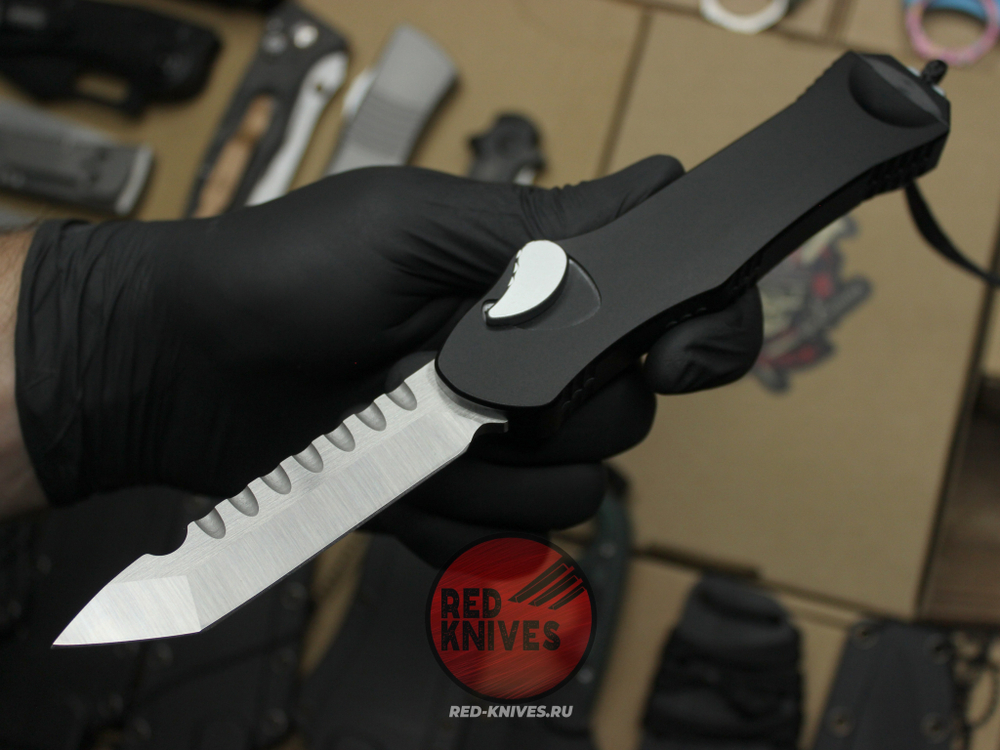 Нож Heretic Hydra V4 Single Edge T/E Tanto - черная рукоять, светлый клинок