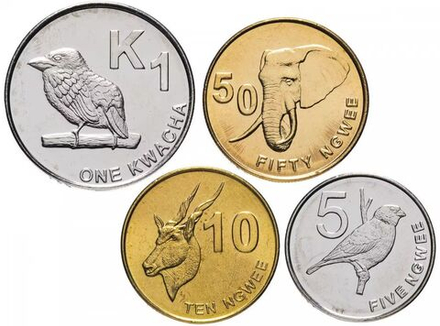 Замбия 2012 Набор 4 монеты UNC