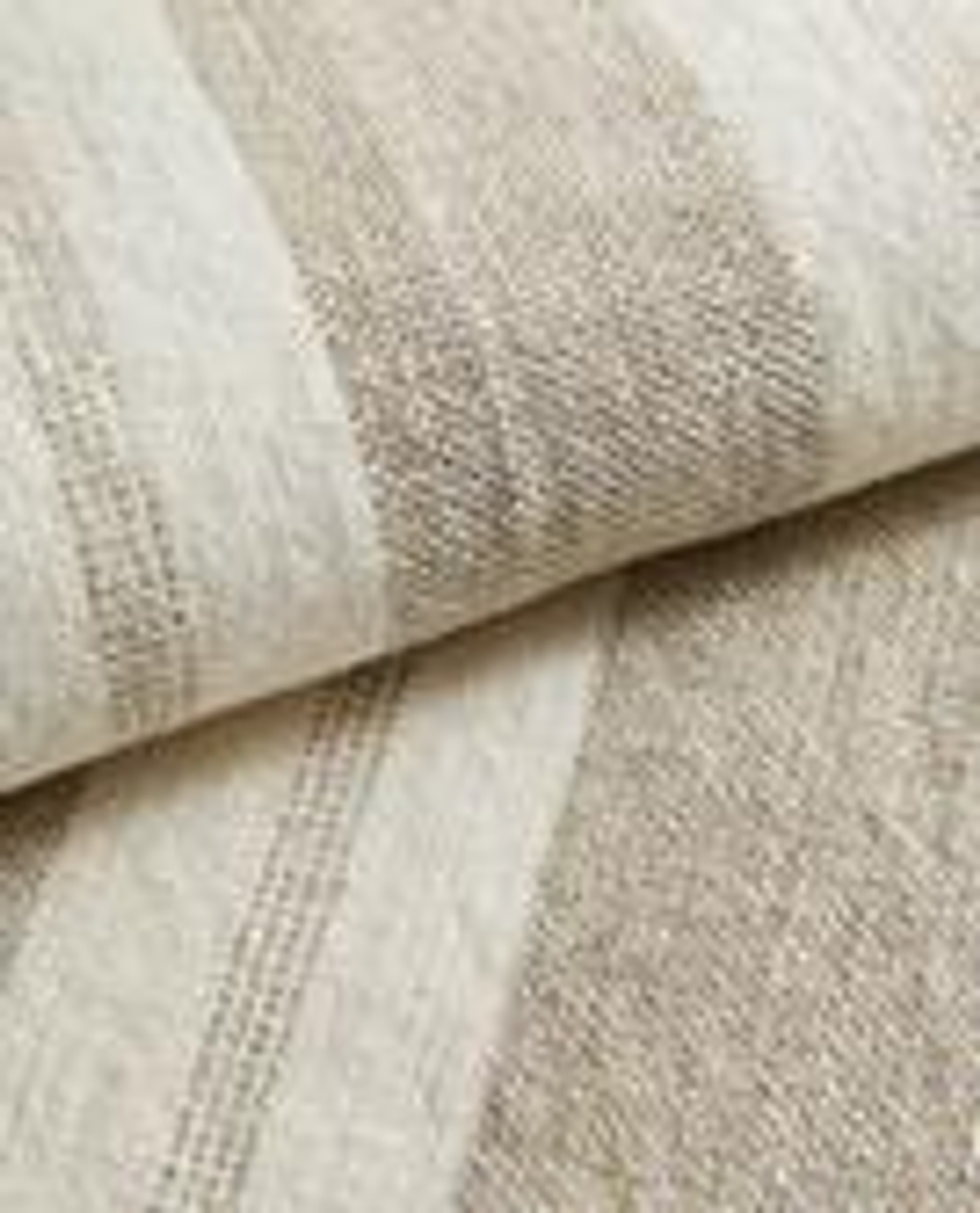 ZARA HOME ПЛОТНЫЕ ЛЬНЯНЫЕ САЛФЕТКИ В ПОЛОСКУ (НАБОР ИЗ 2 ШТ.), ЭКРЮ