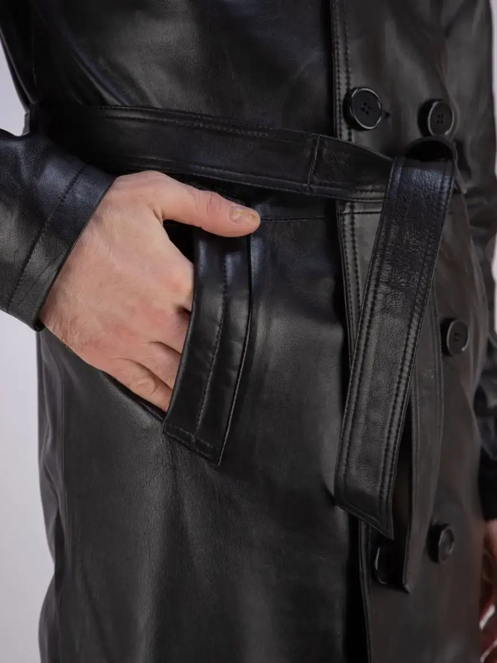 Плащ кожаный из натуральной кожи Турция