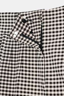 ZARA БРЮКИ С ВЫСОКОЙ ПОСАДКОЙ, ЧЕРНЫЙ/БЕЛЫЙ