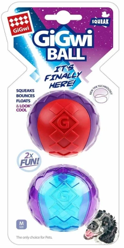GIGWI Ball Игрушка для собак Два мяча с пищалкой 8 см