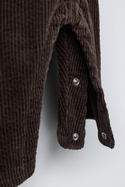 ZARA ДЛИННЫЙ ВЕЛЬВЕТОВЫЙ КОМБИНЕЗОН, ТЕМНО-КОРИЧНЕВЫЙ