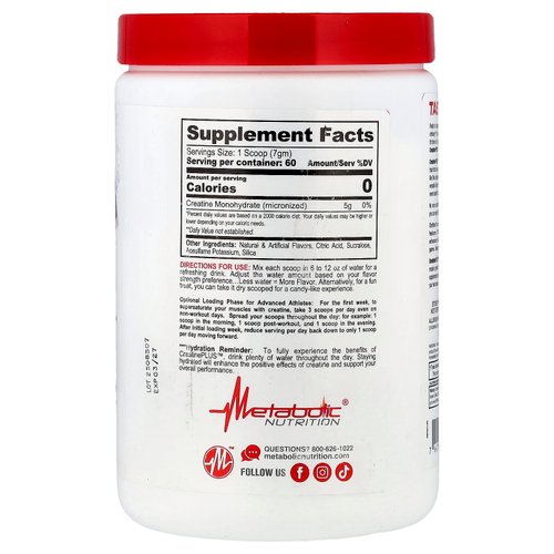 Metabolic Nutrition, Micronized Creatine Plus™, Simply Sweet, 420 г (14,8 унции)