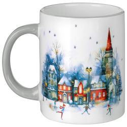 КРУЖКА AGNESS "С НОВЫМ ГОДОМ!" 320 МЛ,11,5*8*9,5 СМ