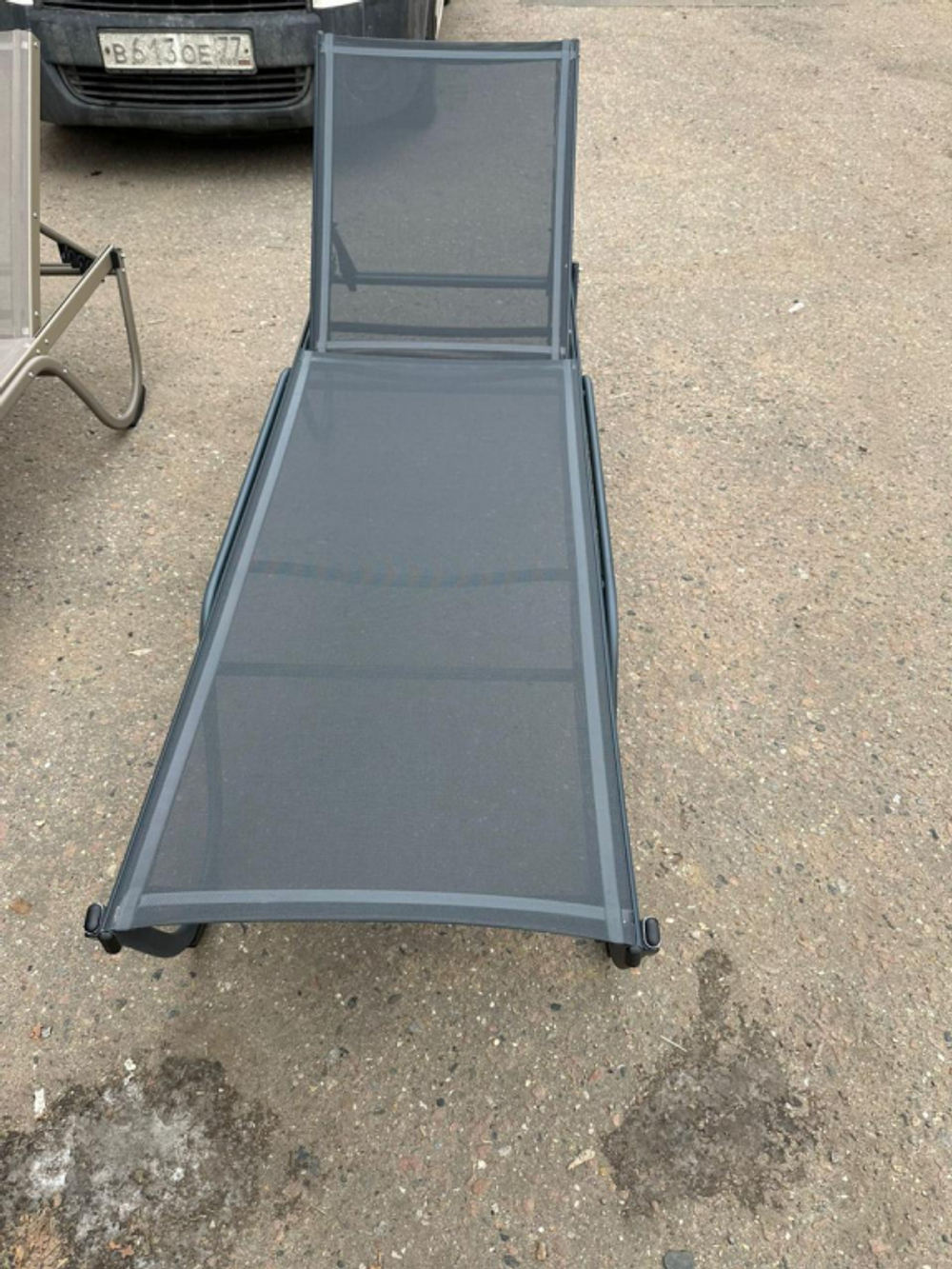 Шезлонг-лежак металлический Theumbrela Semsiye Evi Ankara, антрацит