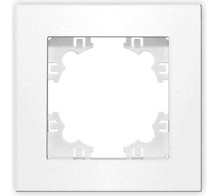 Рамка одноместная горизонтальная "UNIVersal" серия "Афина" белая (еврослот) (HU2310)