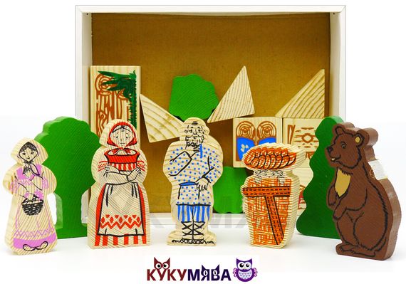 Деревянный конструктор &quot;Маша и медведь&quot;