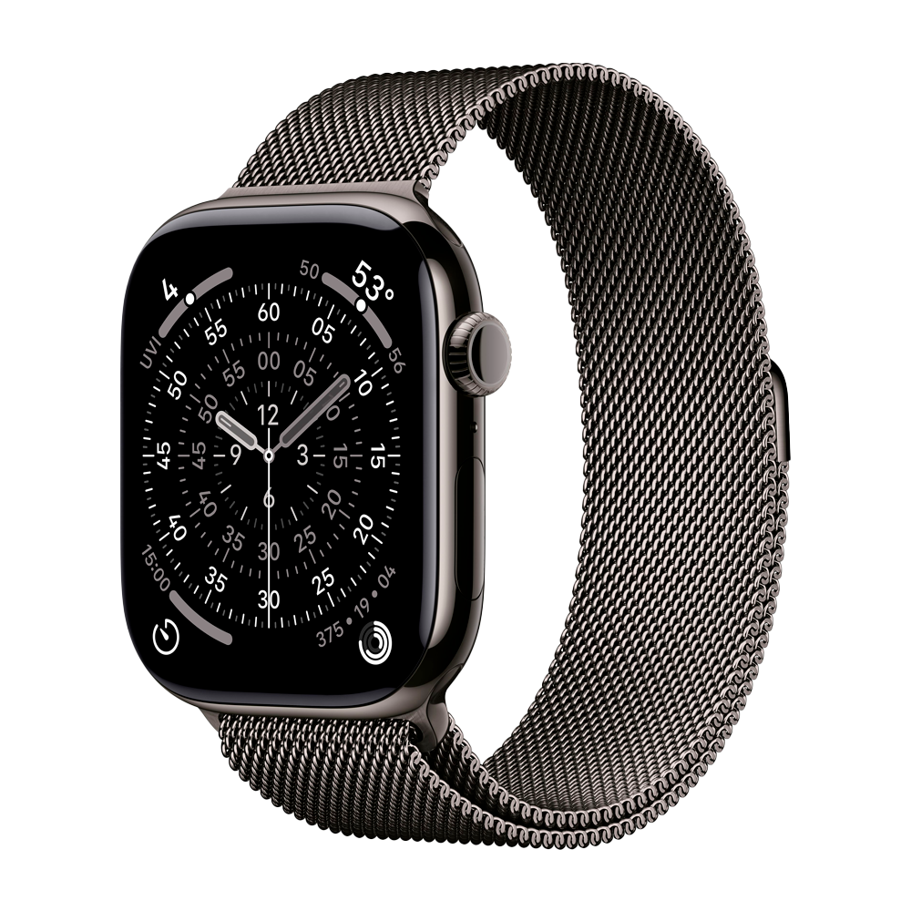 Умные часы Apple Watch Series 11 GPS + Cellular, 46mm, Slate Titanium Case with Slate Milanese Loop, S/M