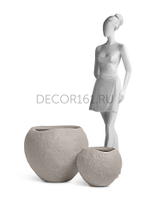 Кашпо TREEZ Effectory Organic Сфера Белый песок д-59 см, в-50 см 41.33-15-23-098-BE-59