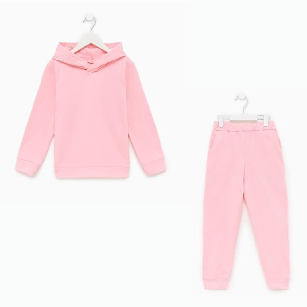Комплект д/девочки (толстовка, брюки) НАЧЁС, цвет св.розовый, р.110. 9037691