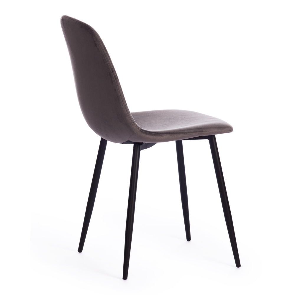 Стул BREEZE (mod. 4724) Велюр/металл , 44 х 53 х 87 см, Dark grey (темно-серый) HLR24 / черный