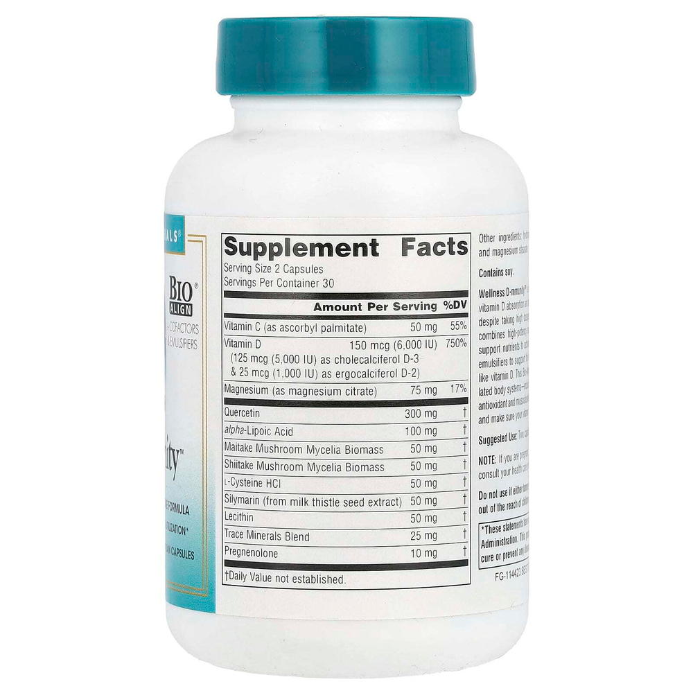 Source Naturals, Wellness D-mmunity ™, 60 вегетарианских капсул