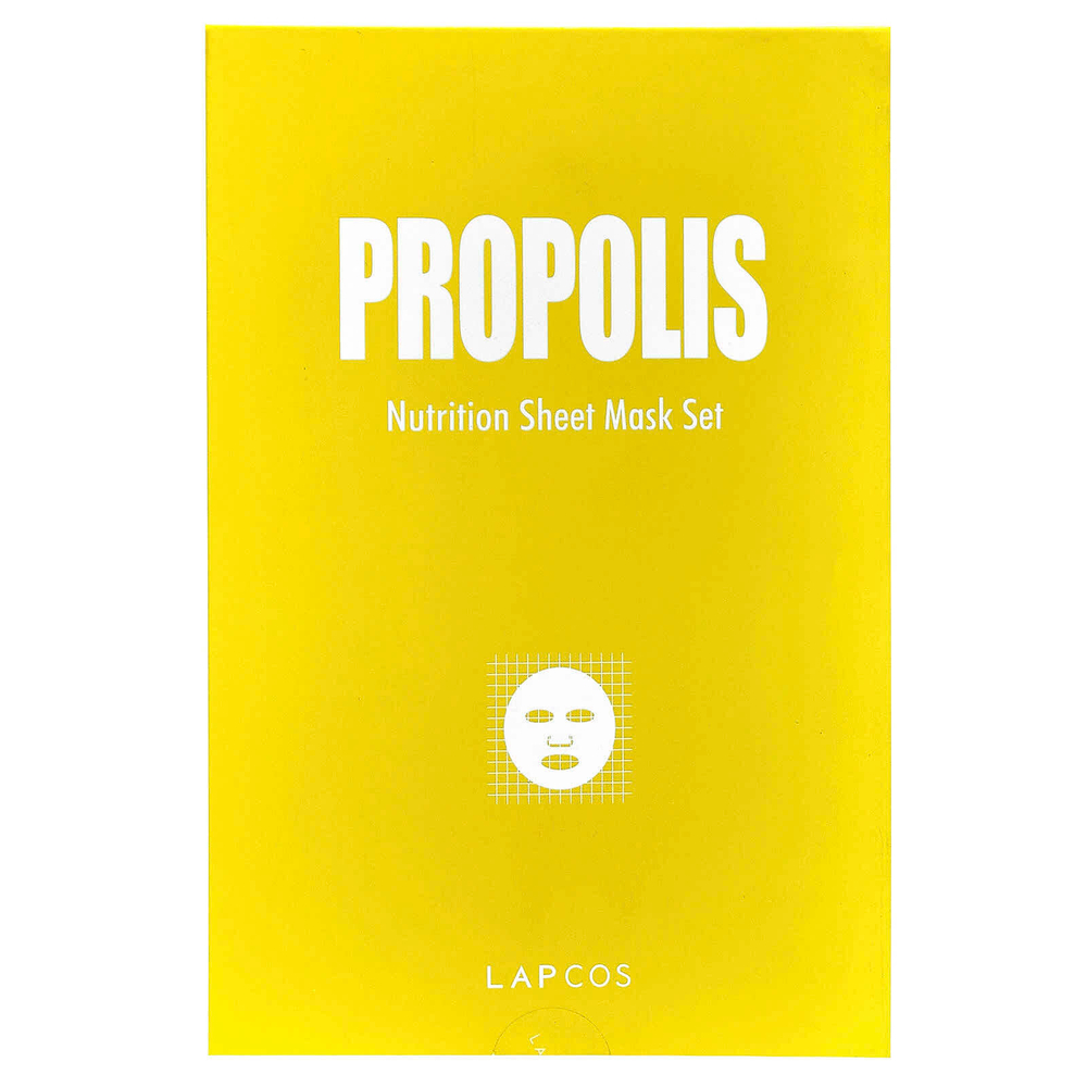 Lapcos, Набор тканевых масок с прополисом, 5 шт., По 25 мл (0,84 жидк. унц.)