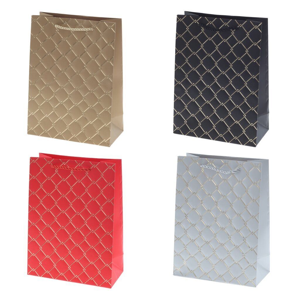 GAEM Пакет подарочный (бумага 210г/м2, блок микс 12шт), L18 W8,5 H24 см, 4в.