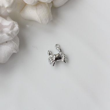 Подвеска Краб с фианитами 15*12 мм, родий, П154