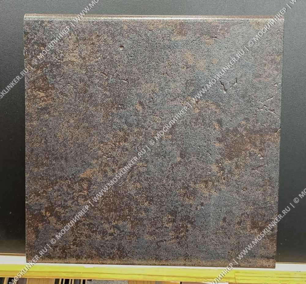 Exagres, Metalica 326 Basalt - Клинкерная ступень флорентийская угловая, 330x330x14