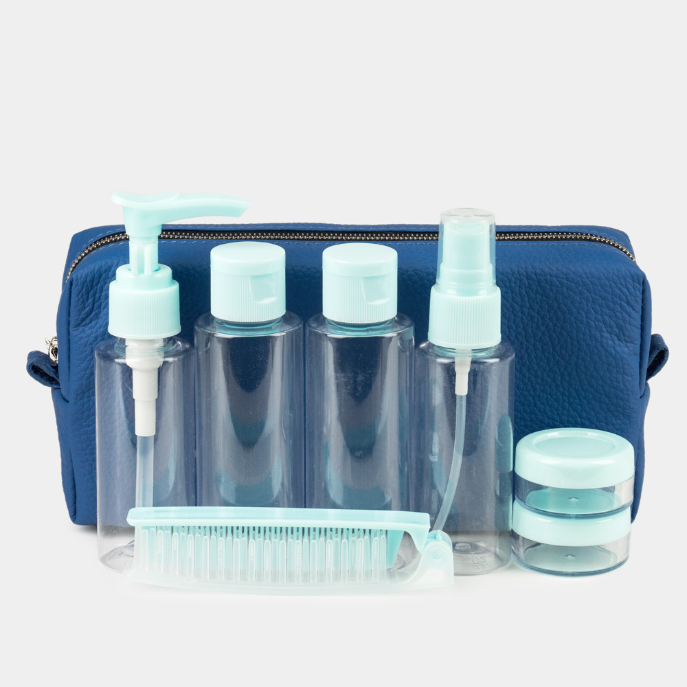 Несессер Briquette из кожи теленка, цвета синий королевский