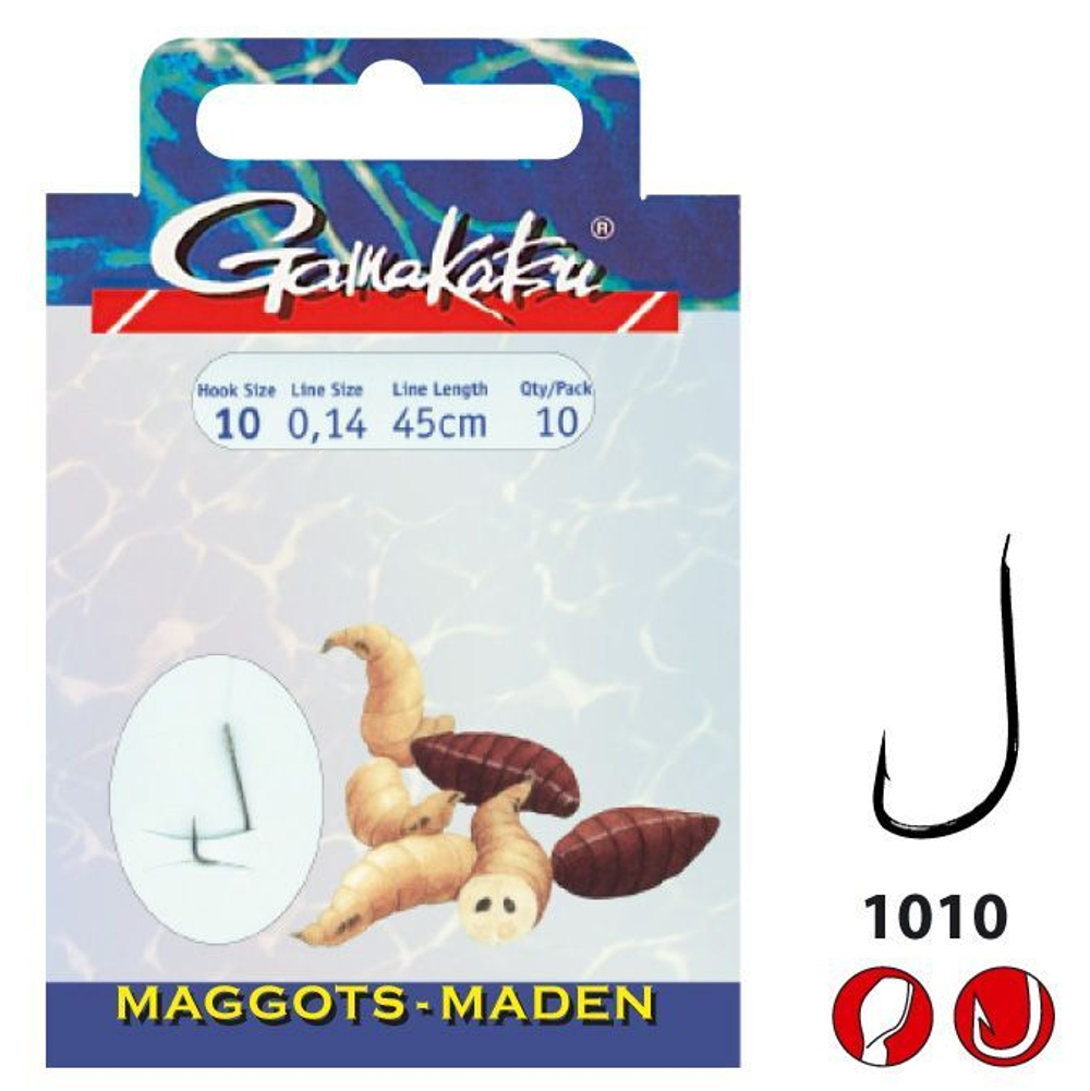 Крючок Gamakatsu Hook BKS-1010B Maggots 45 см №16 d0.10